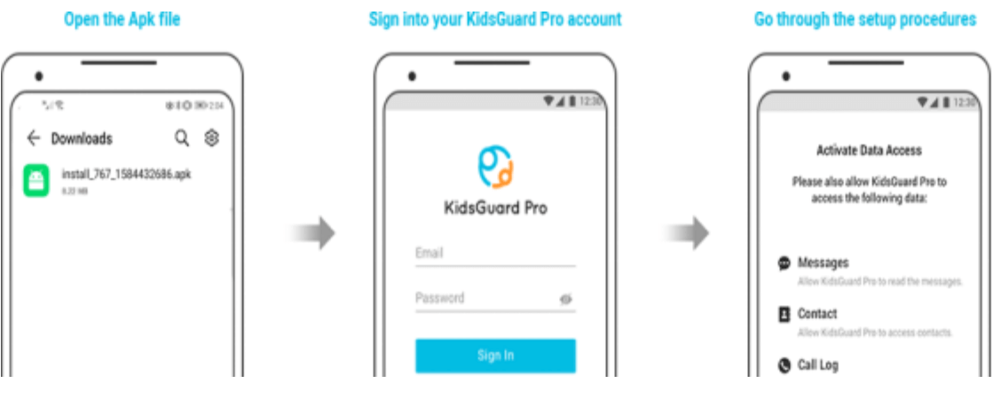 Set Up KidsGuard Pro for Android on the Target Device
